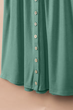 Load image into Gallery viewer, Green Buttons Sleeveless High Waist Mini Dress