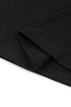 Load image into Gallery viewer, Black Plain Tiered Ruffled Short Sleeve T Shirt