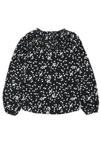 Load image into Gallery viewer, Yellow Split Neck Fall Printed Crinkled Blouse