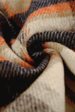 Load image into Gallery viewer, Orange Geometric Plaid Print Pocketed Shacket