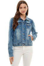 Load image into Gallery viewer, Ladies Casual Denim Jacket