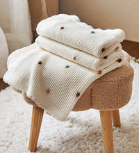 Load image into Gallery viewer, Colorful swiss dots knit soft Throw Blanket