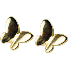 Load image into Gallery viewer, Tiny Butterfly Stud Earrings in 925 Sterling Silver: Gold