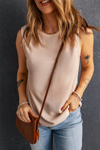 Load image into Gallery viewer, Apricot Crew Neck Waffle Tank Top