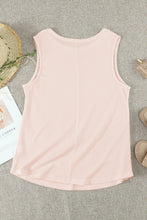 Load image into Gallery viewer, Apricot Crew Neck Waffle Tank Top