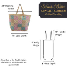 Load image into Gallery viewer, "Summer Garden" Designer Quilted Tote Bag