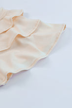 Load image into Gallery viewer, Black Plain Tiered Ruffled Short Sleeve T Shirt