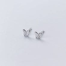 Load image into Gallery viewer, Tiny Butterfly Stud Earrings in 925 Sterling Silver: Gold
