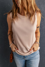 Load image into Gallery viewer, Apricot Crew Neck Waffle Tank Top