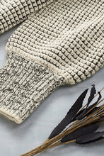 Load image into Gallery viewer, Pink Plaid Knitted Long Open Front Cardigan