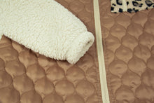 Load image into Gallery viewer, Paneled sherpa full zip jacket