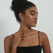 Load image into Gallery viewer, Daisy Flower Hoop Earrings in 925 Sterling Silver