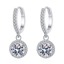 Load image into Gallery viewer, Moissanite Dangle Drop Earrings in 925 Sterling Silver