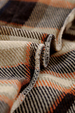 Load image into Gallery viewer, Orange Geometric Plaid Print Pocketed Shacket