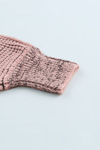 Load image into Gallery viewer, Pink Plaid Knitted Long Open Front Cardigan