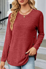 Load image into Gallery viewer, Crew neck soft loose fit brushed fleece longline top