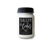 Load image into Gallery viewer, 13 oz Mason Jar Christmas Candle: Balsam & Cedar