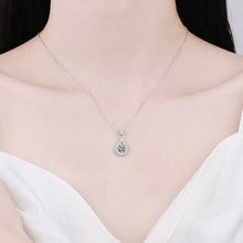 Load image into Gallery viewer, Teardrop Moissanite Pendant Necklace in 925 Sterling Silver: 1.0 ct
