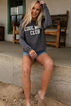 Load image into Gallery viewer, Gray COOL MOMS CLUB Drop Shoulder Sweatshirt