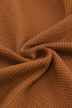 Load image into Gallery viewer, Brown Textured Round Neck Long Sleeve Top