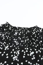 Load image into Gallery viewer, Yellow Split Neck Fall Printed Crinkled Blouse