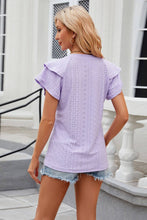 Load image into Gallery viewer, V NECK SOLID COLOR DOUBLE SLEEVED CASUAL T SHIRT_CWTSTS0287: MAUVE / (S) 1