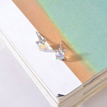 Load image into Gallery viewer, Cute Moonstone Unicorn Stud Earrings in 925 Sterling Silver