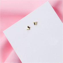 Load image into Gallery viewer, Tiny Butterfly Stud Earrings in 925 Sterling Silver: Gold