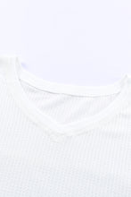 Load image into Gallery viewer, White Waffle Knit Drop Shoulder Loose Top