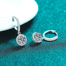 Load image into Gallery viewer, Moissanite Dangle Drop Earrings in 925 Sterling Silver