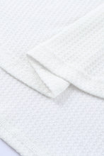 Load image into Gallery viewer, White Waffle Knit Drop Shoulder Loose Top