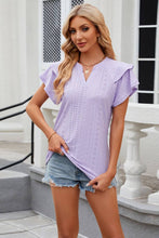 Load image into Gallery viewer, V NECK SOLID COLOR DOUBLE SLEEVED CASUAL T SHIRT_CWTSTS0287: MAUVE / (L) 1