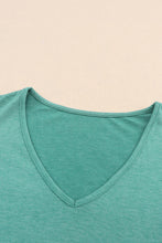 Load image into Gallery viewer, Gray Ruffle Short Sleeves V Neck Drawstring Top