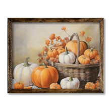 Load image into Gallery viewer, TIMBERLAND FRAME PUMPKINS IN A BASKET PAINTING