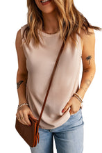 Load image into Gallery viewer, Apricot Crew Neck Waffle Tank Top