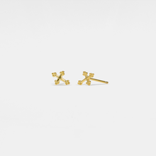 Load image into Gallery viewer, Tiny Small Dainty Cross Stud Earrings in 925 Sterling Silver