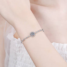 Load image into Gallery viewer, Moissanite Charm Wedding Bracelet in 925 Sterling Silver: B