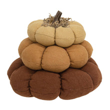 Load image into Gallery viewer, Mossy Top Stuffed Primitive Pumpkin Stack