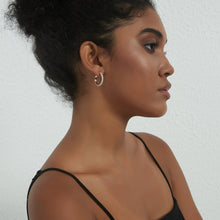 Load image into Gallery viewer, Daisy Flower Hoop Earrings in 925 Sterling Silver