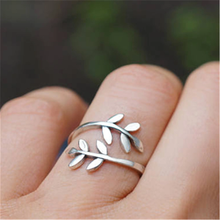 Load image into Gallery viewer, Olive Tree Branch Stackable Ring: Rose Gold
