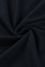 Load image into Gallery viewer, Black Floral Embroidered Round Neck Short Sleeve T Shirt