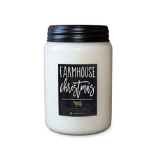 Load image into Gallery viewer, 26 oz Farmhouse Jar Christmas Candle: Farmhouse Christmas