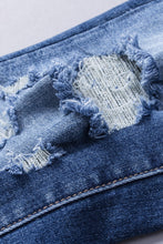 Load image into Gallery viewer, Blue Distressed Flare Jeans