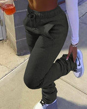 Load image into Gallery viewer, Streetwear casual drawstring sweatpants