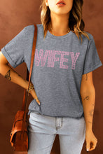 Load image into Gallery viewer, Gray Leopard WIFEY Graphic Tee