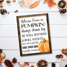 Load image into Gallery viewer, TIMBERLAND FRAME ADVICE FROM A PUMPKIN