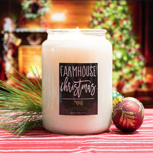 Load image into Gallery viewer, 26 oz Farmhouse Jar Christmas Candle: Farmhouse Christmas