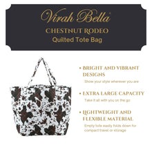 Load image into Gallery viewer, "Chestnut Rodeo" Designer Quilted Tote Bag