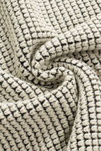 Load image into Gallery viewer, Pink Plaid Knitted Long Open Front Cardigan