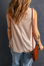 Load image into Gallery viewer, Apricot Crew Neck Waffle Tank Top